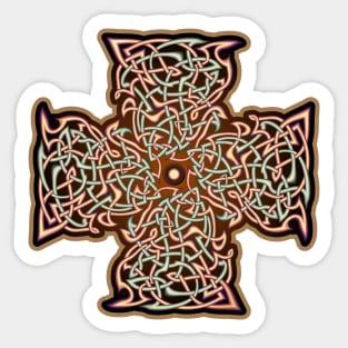 Gold Celtic cross Sticker